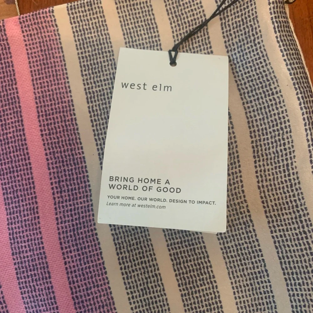 West Elm Blocked Ikat Silk Decorative Pillow Covers Set of Two